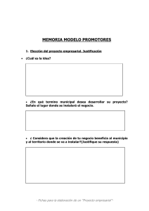 MEMORIA MODELO PROMOTORES