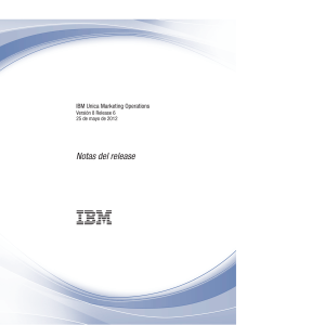 IBM Unica Marketing Operations: Notas del release