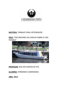 MATERIA: TRABAJO FINAL INTEGRADOR. IDEA: “EXCURSIONES