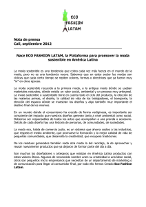Nota de Prensa Eco Fashion Latam word