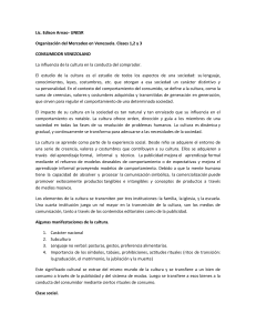 UNESR Organización del Mercadeo en Venezuela. Clases 1,2 y 3