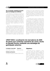 1FD97-0042. Localización de marcadores de ADN de genes que