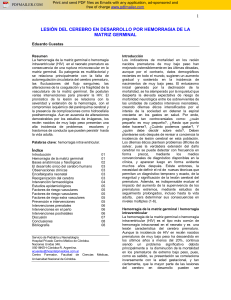 Lesión del cerebro por Hemorragia