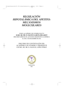Regulación hipotalámica del apetito: Mecanismos Moleculares