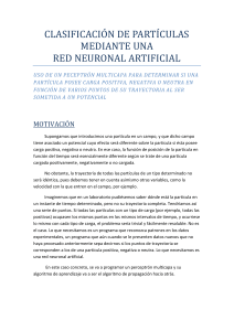 clasificación de partículas mediante una red neuronal artificial