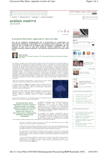 2010 Press Dossier - Cajal Blue Brain Project