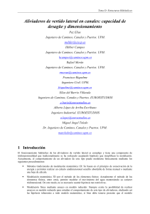 Aliviaderos de vertido lateral en canales