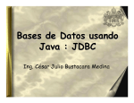 Bases de Datos usando Java : JDBC