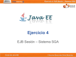 Ejercicio 4. EJB Sesión - Sistema SGA