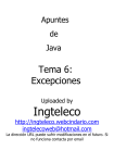 Tema 6: Excepciones - Ingteleco-Web
