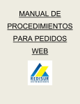 MANUAL DE PROCEDIMIENTOS PARA PEDIDOS WEB