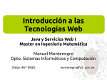 Introducción a las Tecnologías Web