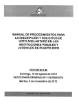 Inscripción y Solicitud de Voto Adelantado en las Instituciones