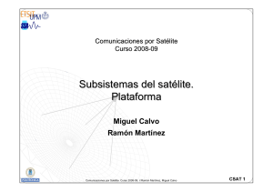 Subsistemas del satélite. Plataforma