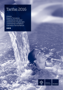 Tarifas 2016 - Balneario de Archena