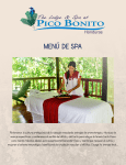 MENÚ DE SPA - The Lodge at Pico Bonito