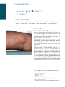 Lesiones protuberantes en brazos