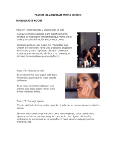 maquillaje en una modelo