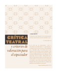 CrÍtiCa teatraL - Armas y Letras