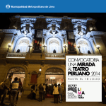 convocatoria una mirada al teatro peruano 2014