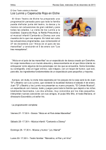 Los Lunnis y Caperucita Roja en Elche