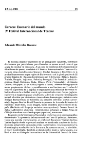 Caracas: Escenario del mundo (V Festival Internacional de Teatro)
