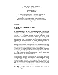 Dolor pélvico, bloqueo de Walter,