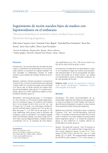 Seguimiento de recién nacidos hijos de madres con hipotiroidismo