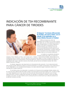indicación de tsh recombinante para cáncer de tiroides