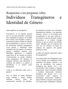 Individuos Transgéneros e Identidad de Género