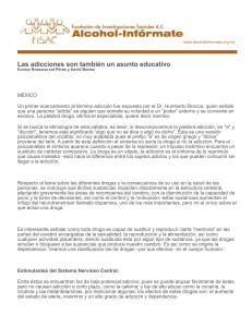 Las adicciones son también un asunto educativo