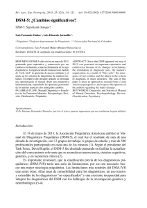 DSM-5: &iquest;Cambios significativos?