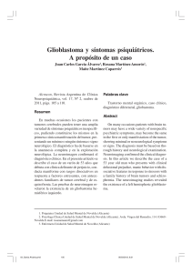 Glioblastoma y síntomas psiquiátricos. Pag 105