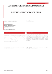 los trastornos psicosomáticos psychosomatic disorders