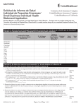 Small Business Individual Health Statement Application
