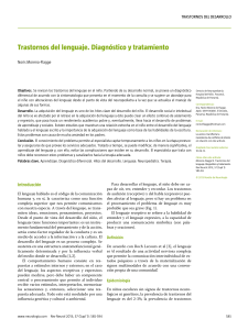 Trastornos del lenguaje. Diagnóstico y tratamiento