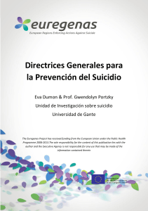 Directrices Generales para la Prevención del Suicidio
