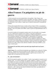 Allen Frances: Un psiquiatra en pie de guerra