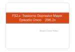 F32.x Trastorno Depresivo Mayor. Episodio Único 296 2x Episodio