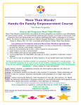 More Than Words® Hands-On Family Empowerment Course