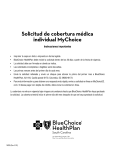 Solicitud de cobertura médica individual MyChoice