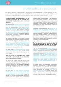 cirugía estética y psicología - Psicólogo Valencia · Alberto Soler