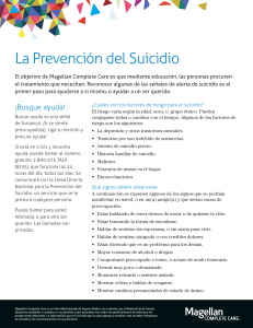 La Prevención del Suicidio