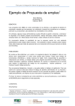 Ejemplo de Propuesta de empleo