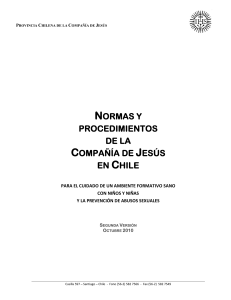 NORMAS Y PROCEDIMIENTOS DE LA COMPAÑÍA DE JESÚS EN