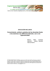 Conocimiento, actitud y práctica de los docentes frente