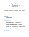 Guía para facilitar Voto de Personas con DISCPACIDAD