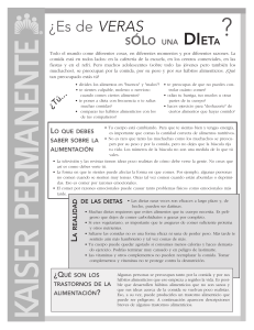 Is It Really Just a Diet? (Spanish)