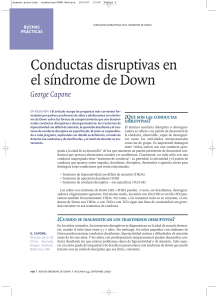 Conductas disruptivas en el síndrome de Down