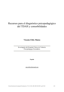 Recursos para el diagn&oacute;stico psicopedag&oacute;gico del TDAH y